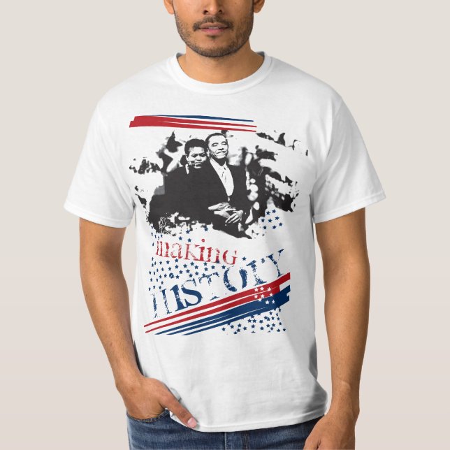 History_Red blaues JPEG machen T-Shirt (Vorderseite)