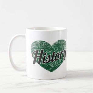 History Retro Heart Blackboard Liebe Kaffeetasse