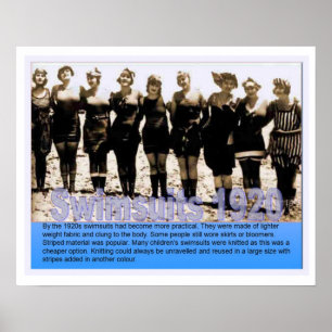 History, Seaside, Swimsuits in 1920 Poster