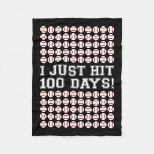 Hit 100 Days of School Baseball Lehrer Jungs 100. Fleecedecke