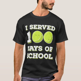 Hit 100 Days of School Tennis Boys Lehrer Kinder 1 T-Shirt