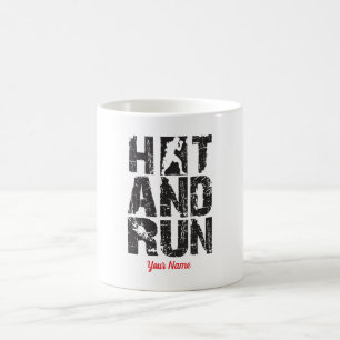 Hit And Run Boxer Silhouette Kampfsport Typografie Kaffeetasse
