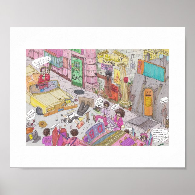 Hit and Run Disco Beerdigung Poster (Vorne)