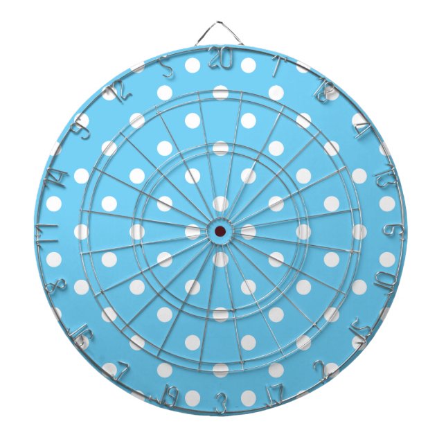 HIT Blue Polka Dot Dart Board Dartscheibe (vorne)
