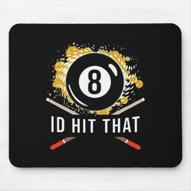 Hit das - 8-Ball Pool Billard Spaß Mousepad (Vorne)