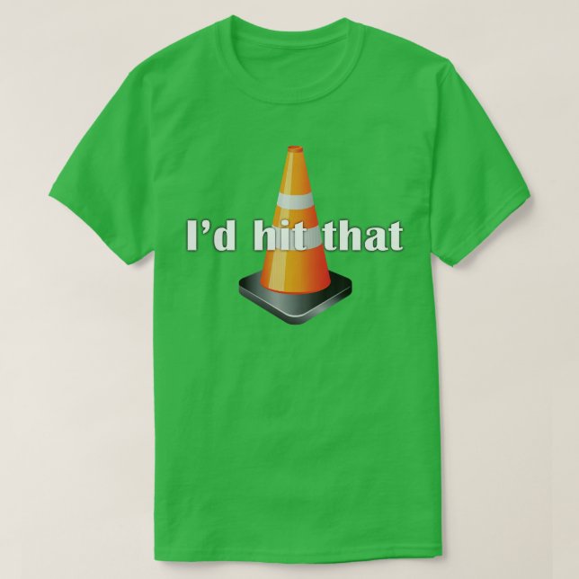 Hit, dass Traffic Orange Cone Funny Bad Driving T-Shirt (Design vorne)
