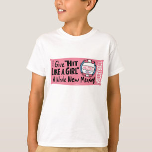Hit like a Girl Volleyball von Mudge Studios T-Shirt