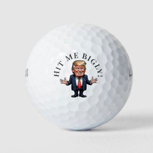 Hit Me Bigly Trump personalisieren Golfball