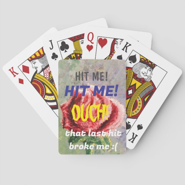 "HIT ME" Black Jack Playing Card Spielkarten (Rückseite)