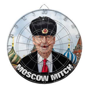 Hit Moskau Mitch McConnell im Kisser Dartscheibe