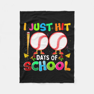 Hit nur 100 Tage der Schule Baseball 100. Tag Jung Fleecedecke