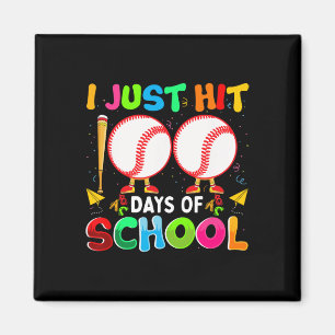 Hit nur 100 Tage der Schule Baseball 100. Tag Jung Magnet