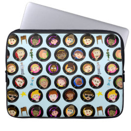 Hit Parade Oldie Platten Cartoon Charakter Vinyl Laptopschutzhülle