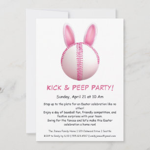 Hit & Peep Party - Einladung Ostern Baseball