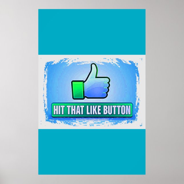 Hit that like Button Einladungen & Ankündigungen Poster (Vorne)