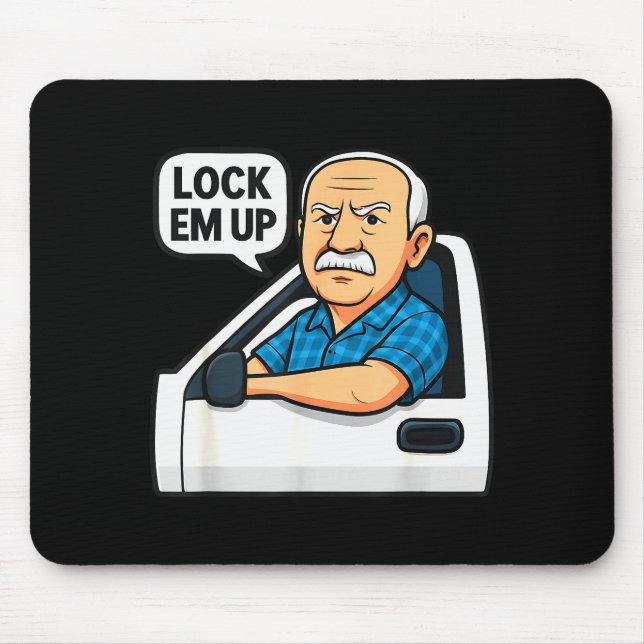 Hit The Road Dude Lock Em' Up Funny For Men Women  Mousepad (Vorne)