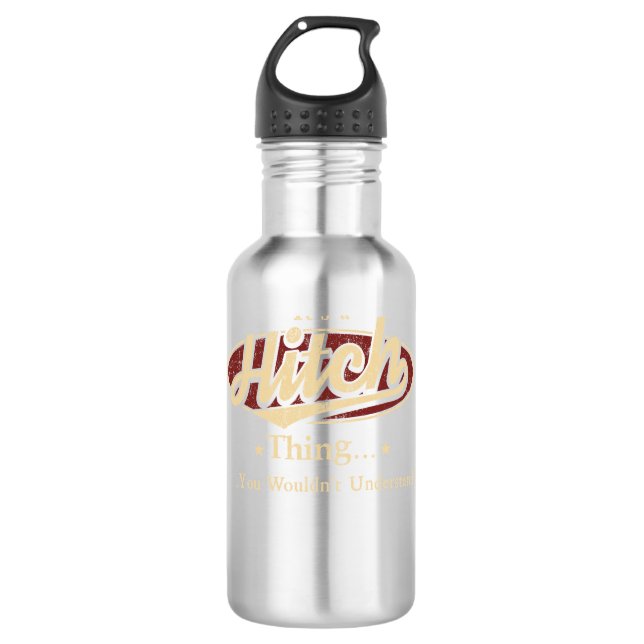 Hitch Sache Name Wasser Flasche Edelstahlflasche (Vorderseite)