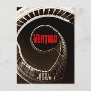 Hitchcock-artige Vertigo Dunkles Kreis Treppenhaus Postkarte