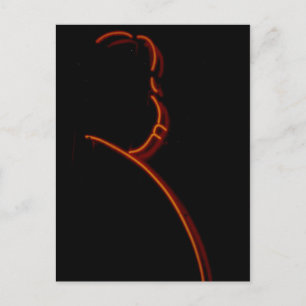 Hitchcock in Neon, Chicago Neon Sign Post Card Postkarte