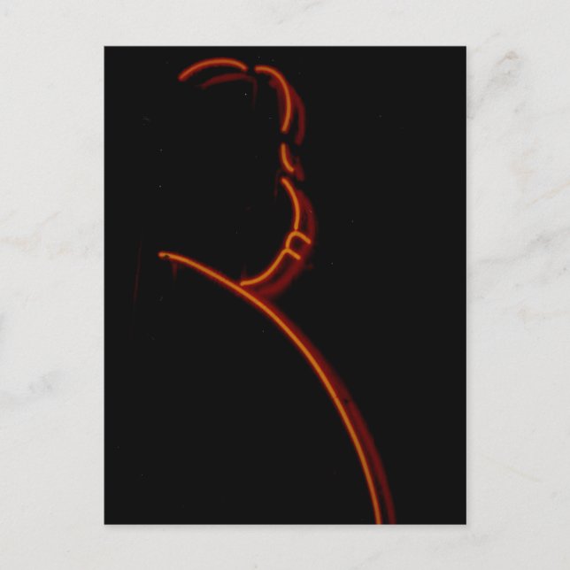 Hitchcock in Neon, Chicago Neon Sign Post Card Postkarte (Vorderseite)