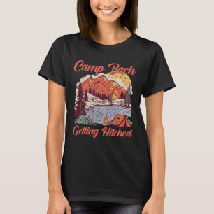 Hitched Bride Squad Vintag Camp Bachelore T-Shirt