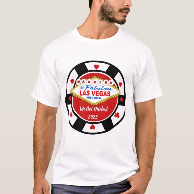 Hitched in Vegas Poker Chip T - Shirt (Vorderseite)