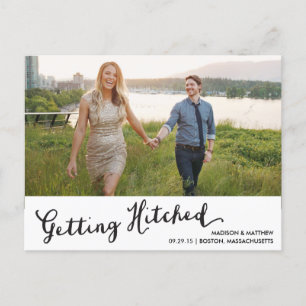 Hitched   Save the Date Postkarte