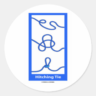 Hitchende Krawatte (Knotologie) Runder Aufkleber