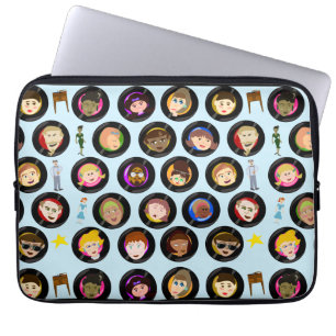Hitparade Oldie Records Cartoonfigur Vinyl  Laptopschutzhülle