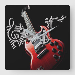 Hits of Today Quadratische Wanduhr