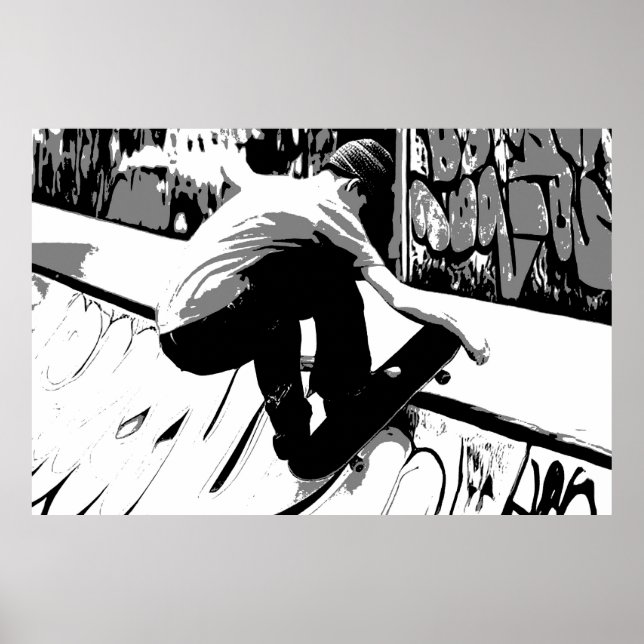 Hitting the Ramp - Skateboarder Poster (Vorne)