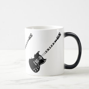 Hitze aktivierte erscheinende Gitarren-Tasse Verwandlungstasse