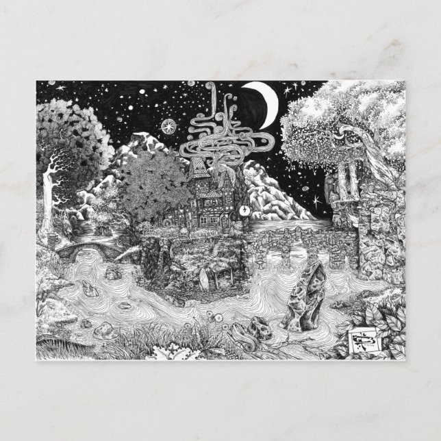 Hitze gegen die Nacht Postkarte (Vorderseite)