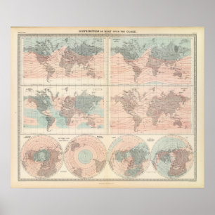 Hitze über dem Globus Poster