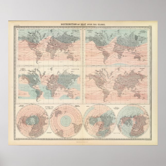 Hitze über dem Globus Poster (Vorne)