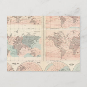 Hitze über dem Globus Postkarte