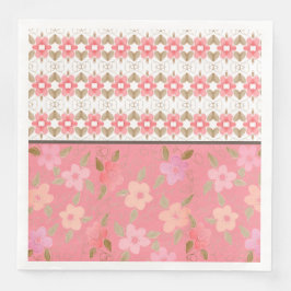 Hitze und Flower Pink Party Napkins Serviette