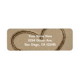 Hitzeaufschrift in Sand Wedding Liebe Adressetiket