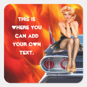 Hitzewallungen Quadratischer Aufkleber