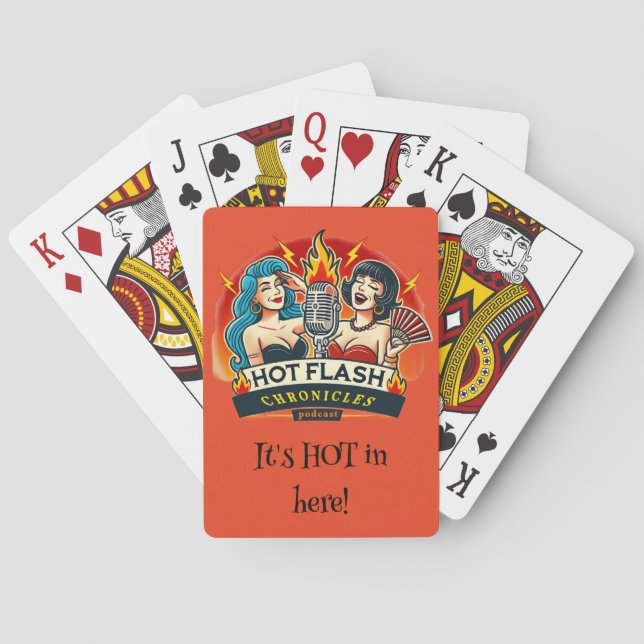 Hitzewallungs-Chronik-Poker-Karten Spielkarten (Rückseite)