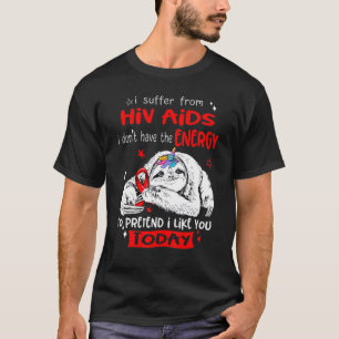 Hiv Aids Awareness Ich mag Sie heute Ribbon rot fü T-Shirt
