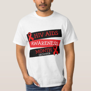 HIV Aids AWARENESS MONAT Dezember Button Shirt