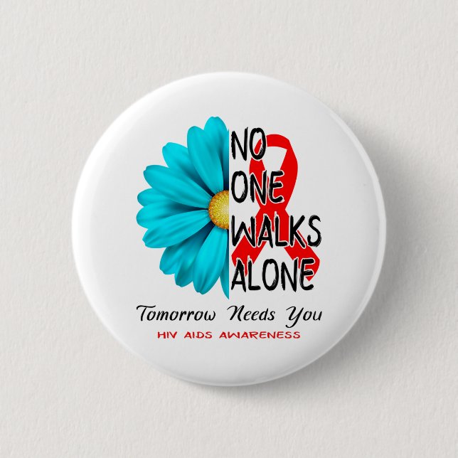 Hiv Aids Awareness Monatsblasen Geschenke Button (Vorderseite)