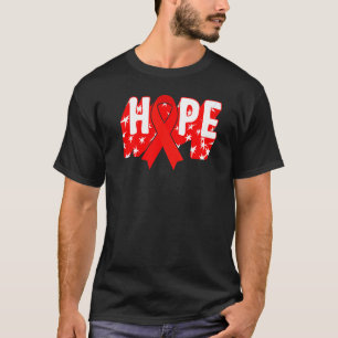 Hiv Aids Awareness Montag Hoffnung Red Ribbon Krie T-Shirt