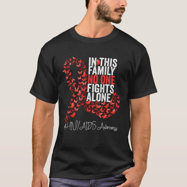 HIV AIDS Awareness Month Red Ribbon T-Shirt (Vorderseite)