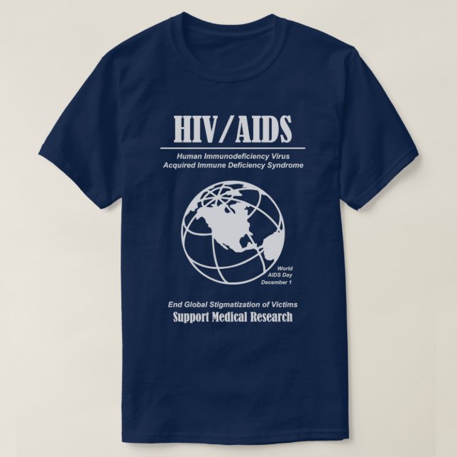 HIV AIDS Awareness T-Shirt (Design vorne)