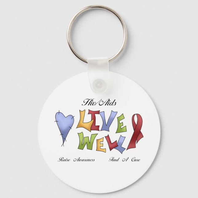 HIV/Aids-Bewusstsein Schlüsselanhänger (Vorderseite)