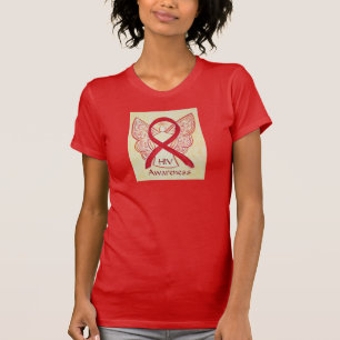 HIV Awareness Ribbon Angel Art Shirt