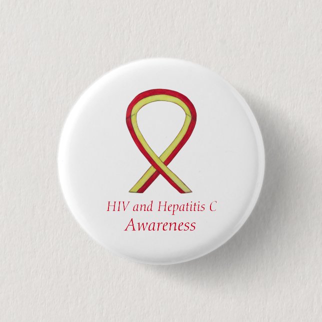 HIV - Hepatitis C - Bewusstsein Angel HCV Multifun Button (Vorderseite)