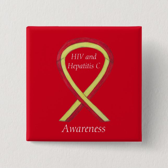 HIV - Hepatitis C - Bewusstsein Angel HCV Multifun Button (Vorderseite)